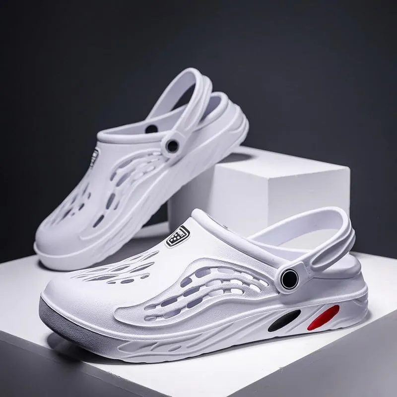 DHOVOR Mens Clogs Slip On Garden Shoes Lightweight Non Slip Sandals Slippers Breathable Water Shoes Comfortable Walking Shoes