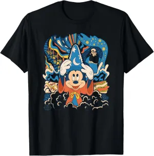 Disney Fantasia Mickey Mouse Sorcerers Apprentice Retro T-Shirt
