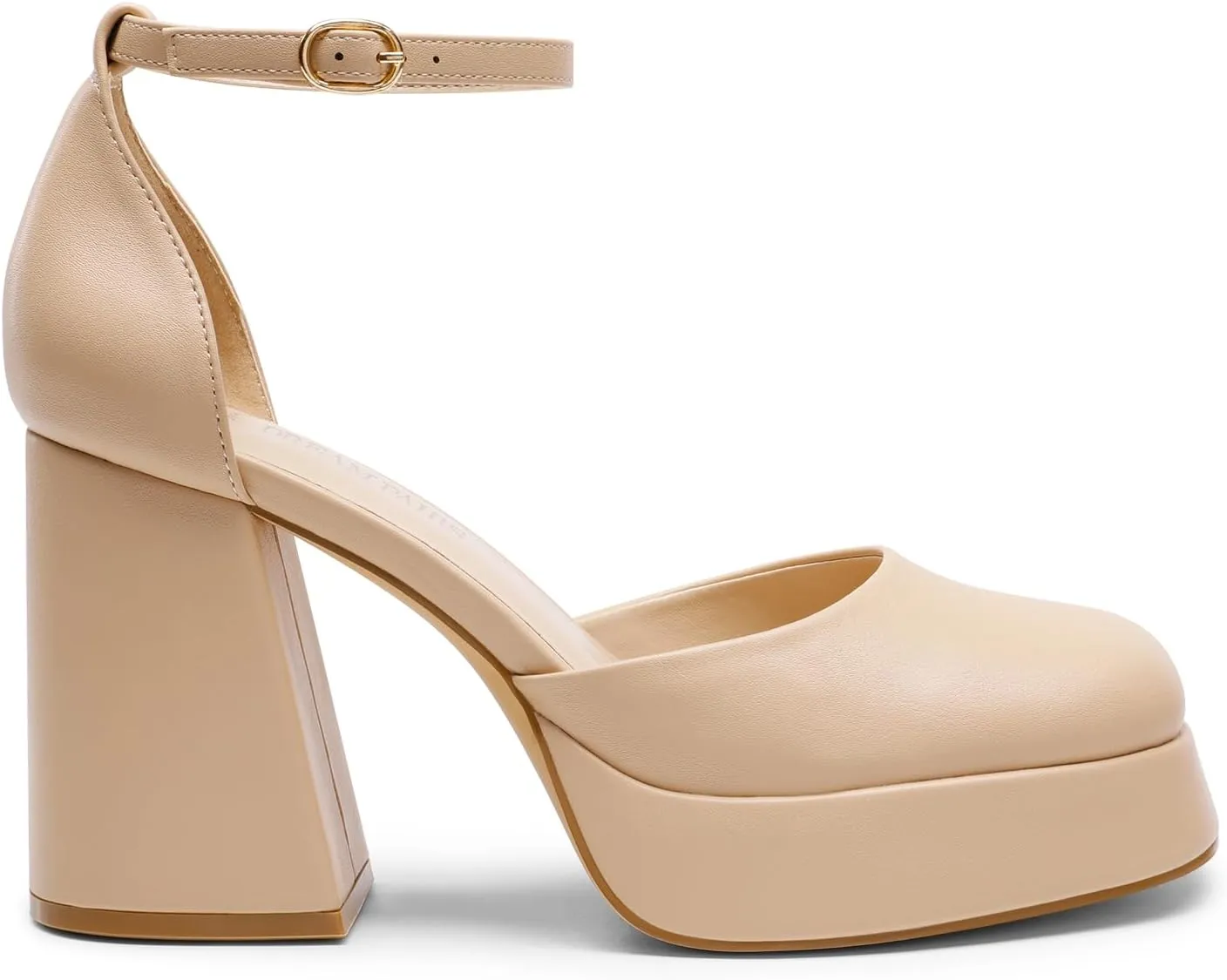 DREAM PAIRS Women's Chunky Platform High Heels Closed Toe Block Ankle Strap Dress Wedding Party Pumps Shoes