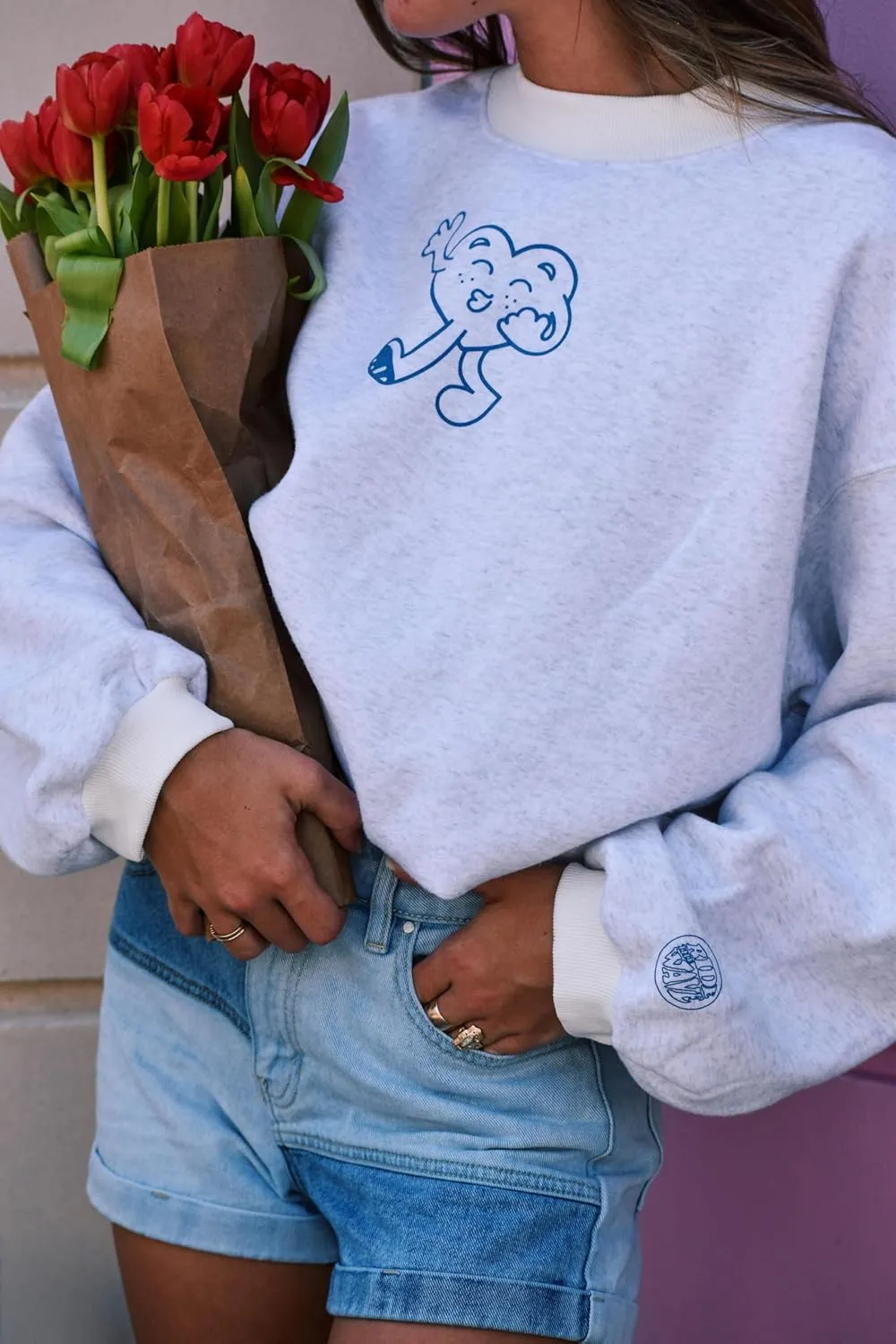 DSORVICD Women Cute Graphic Sweatshirt Y2k Oversized Long Sleeve Pullover Casual Loose Fit Hoodies Teen Girls Streetwear