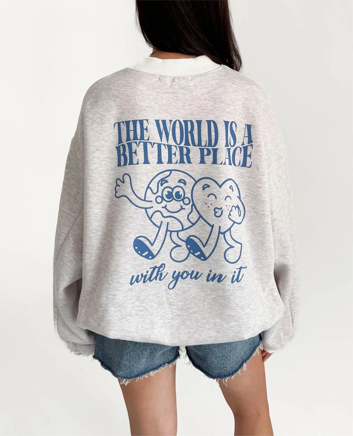 DSORVICD Women Cute Graphic Sweatshirt Y2k Oversized Long Sleeve Pullover Casual Loose Fit Hoodies Teen Girls Streetwear