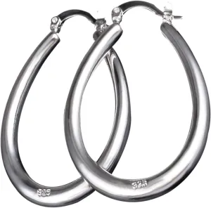 Earring Hoop Stud Drop & Dangle, Silver Plated Big Hollow Oval Hoop Earring Fashion Women Party Banquet Jewelry for Women Teen Girls Birthday Christmas Friends Gift