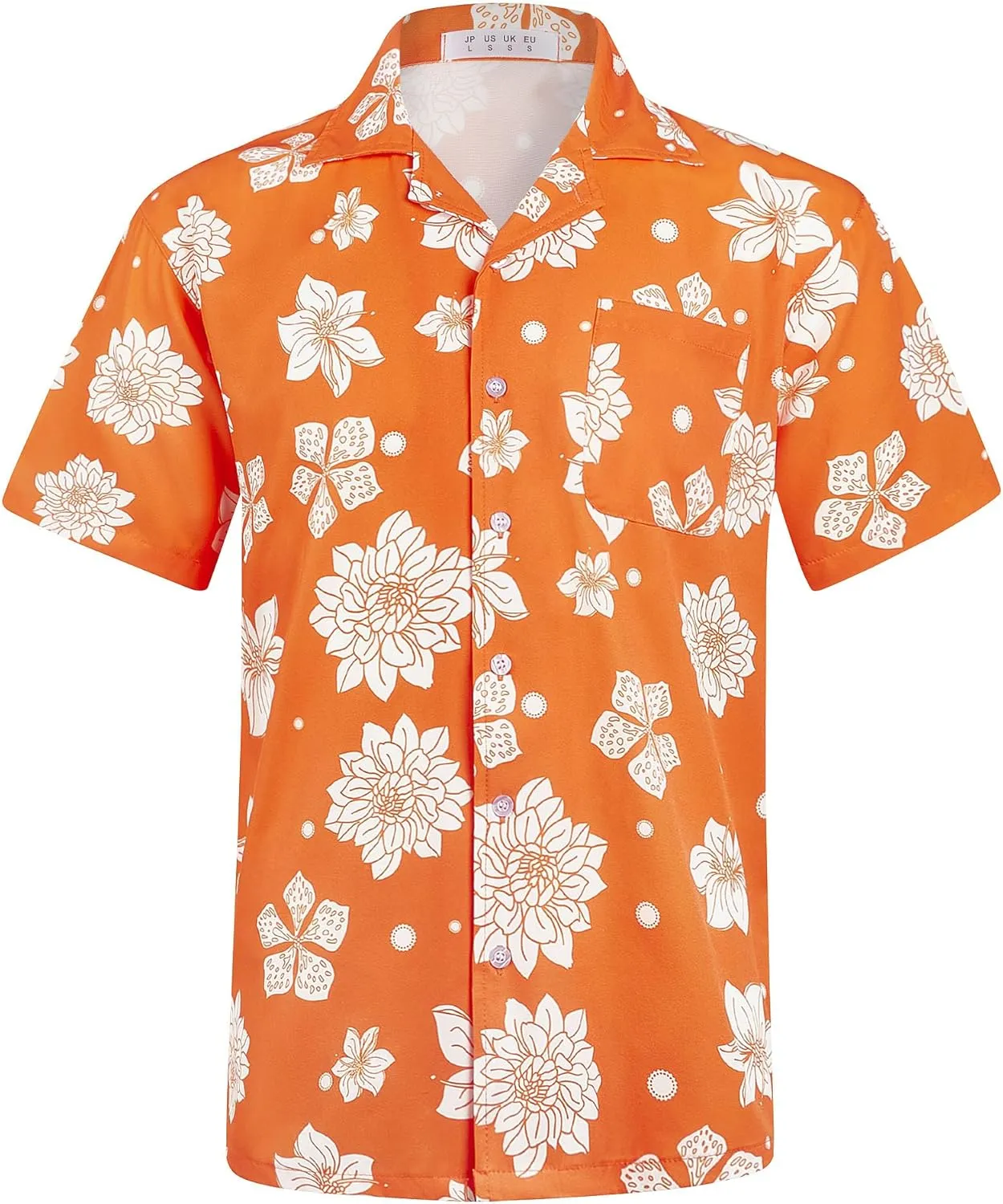 ELETOP Men's Hawaiian Shirts Short Sleeve Floral Beach Shirts Button Down Tropical Aloha Vacation Shirts