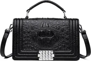 Eslcorri Crossbody Bags for Women, Snake Print Satchel Purse Leather Top Handle Shoulder Bags Vintage Evening Clutch Handbags