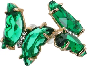 Ethereal Charm: Small Butterfly Earrings Crystal Studs Cute Jewelry for Women for Occasion