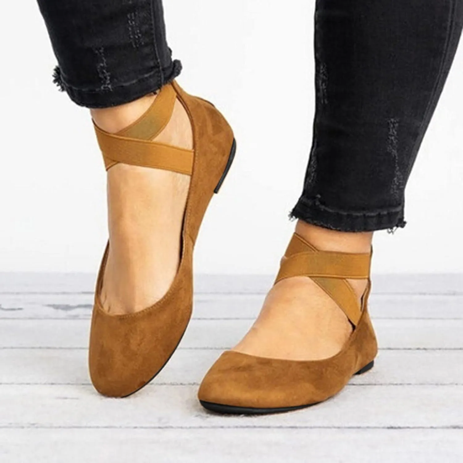 Fashion Causal Singles Shoes Elastic Flat Shoes Ladies For Women Sandals Strap Women's Comfort Slides Sandals