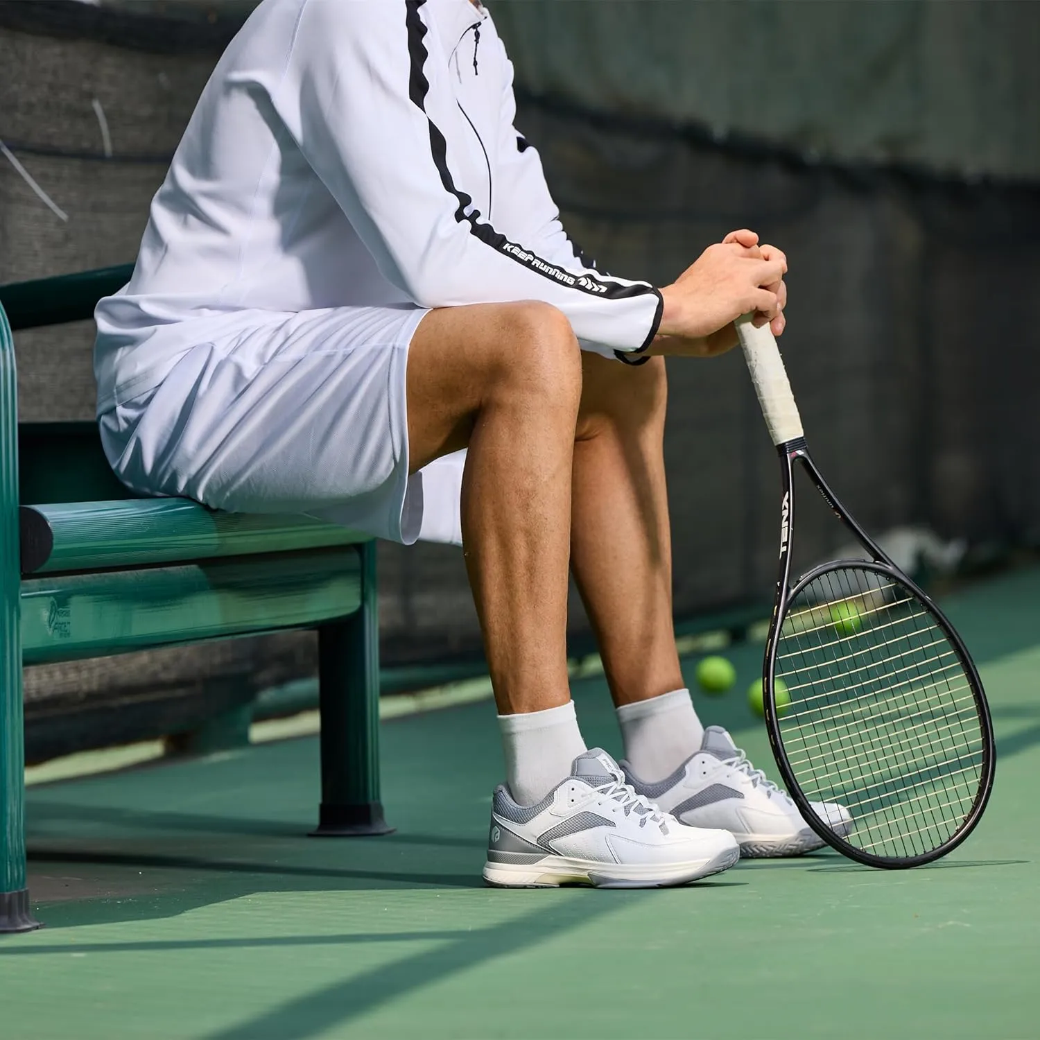 FitVille Mens Wide Pickleball Shoes All Court Tennis Shoes with Arch Support for Plantar Fasciitis