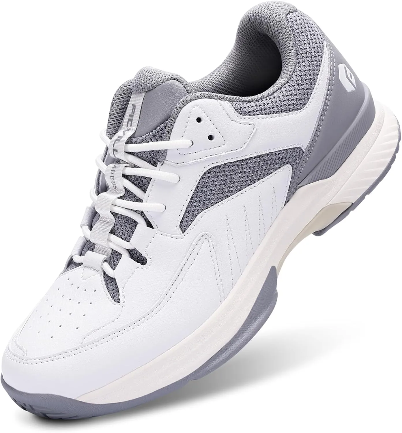 FitVille Mens Wide Pickleball Shoes All Court Tennis Shoes with Arch Support for Plantar Fasciitis