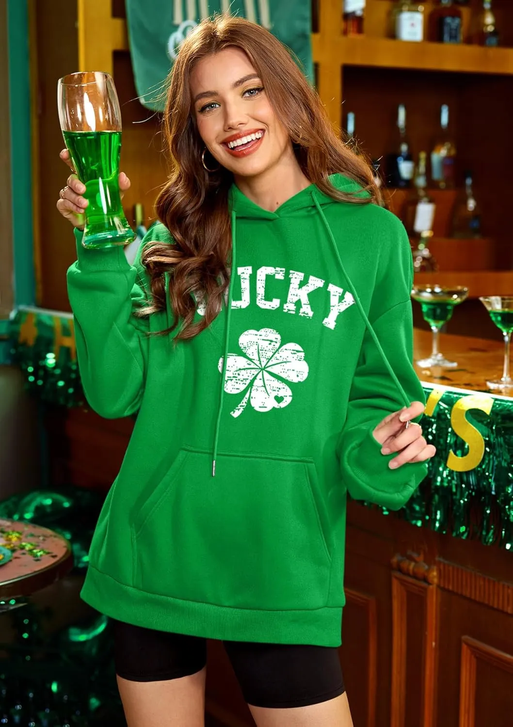 For G and PL Women's St. Patrick's Green Hoodie