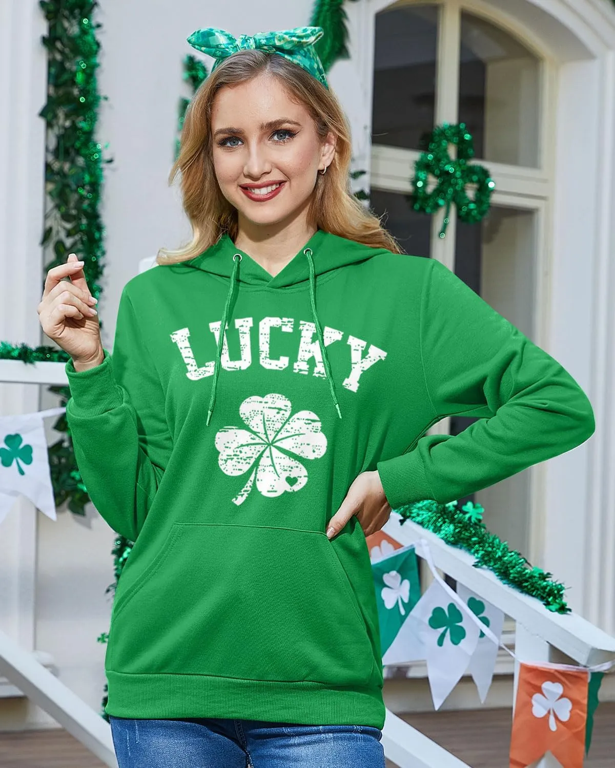 For G and PL Women's St. Patrick's Green Hoodie