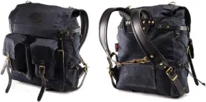 Frost River Isle Royale Mini Bushcraft Backpack - Durable Waxed Canvas Outdoor Hiking Pack, 18 Liter, Heritage Black