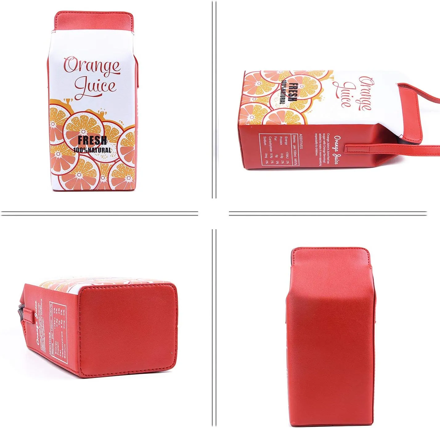 Fruits Banana Strawberry Milk Box Cross Body Purse Bag Women Phone Wallet Shoulder Bags