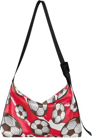 GAIGEO Football And Soccer Leather Satchel Shoulder Bag, Women's Shoulder Bags, Large Crossbody Bag