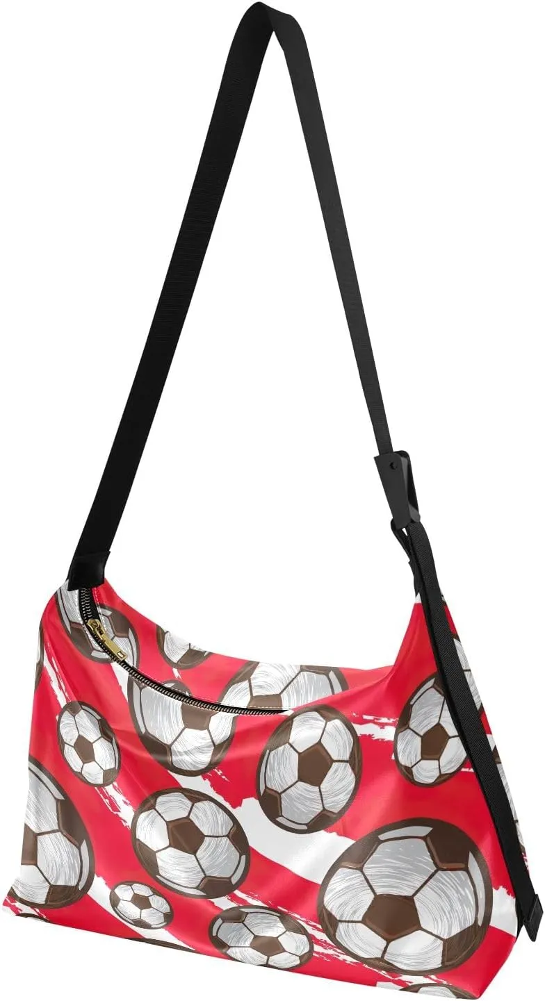 GAIGEO Football And Soccer Leather Satchel Shoulder Bag, Women's Shoulder Bags, Large Crossbody Bag