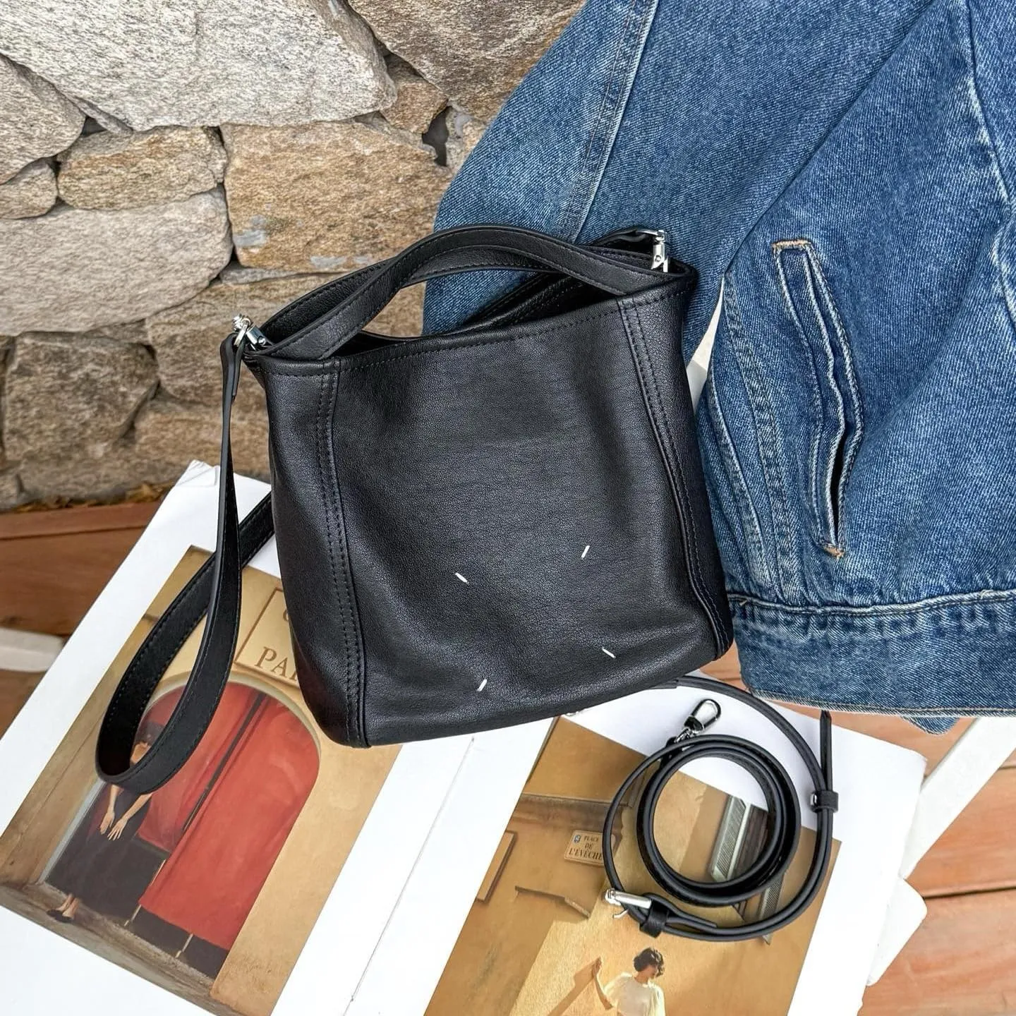 Genuine Leather handbag for Women,Casual shoulder bag,trendy Hobo Buckets Satchel,large-capacity crossbody bag,cute purse.