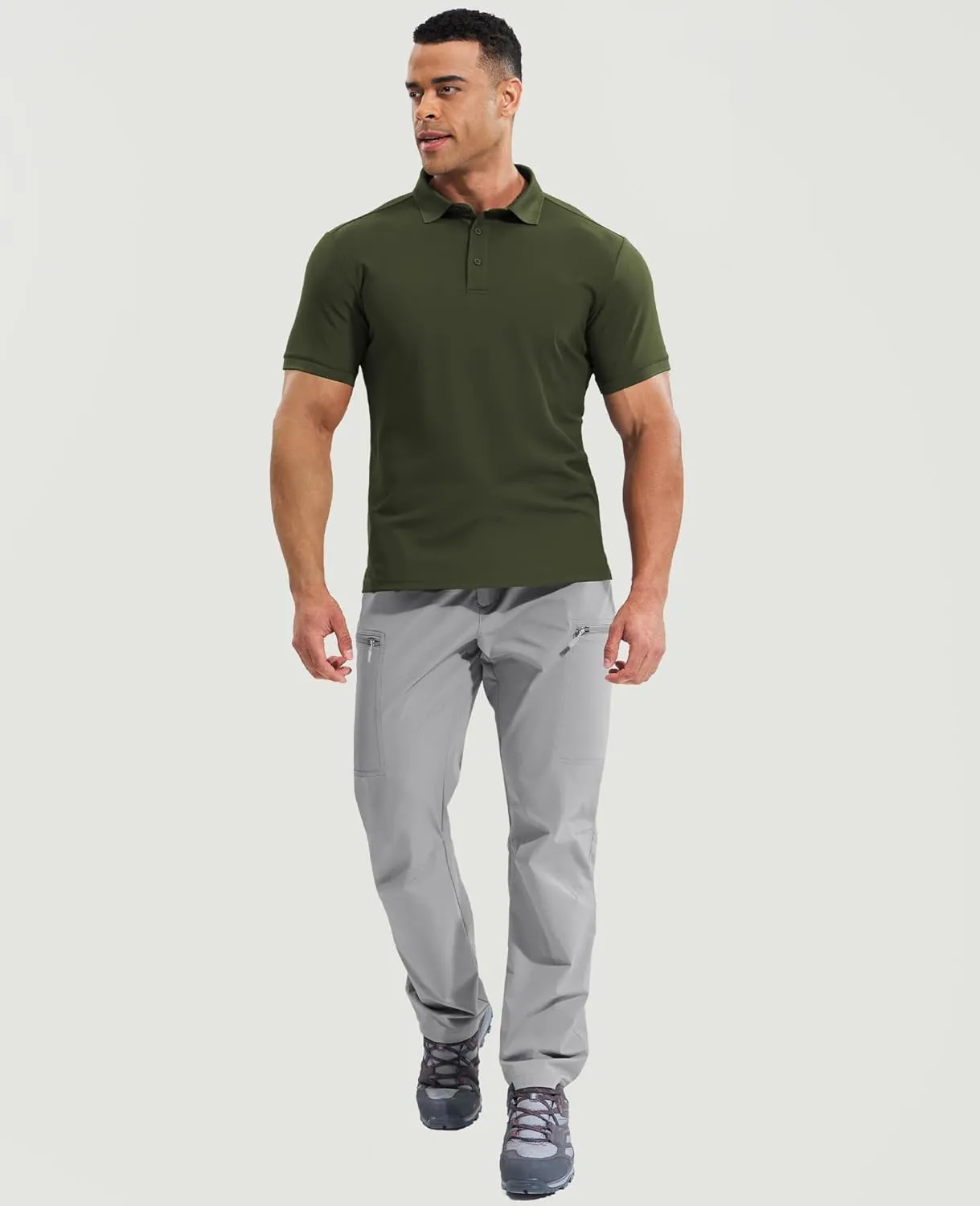 Haimont Mens Polo Shirts Dry Fit Performance Collared Shirts Short Sleeve Casual Moisture Wicking Shirts