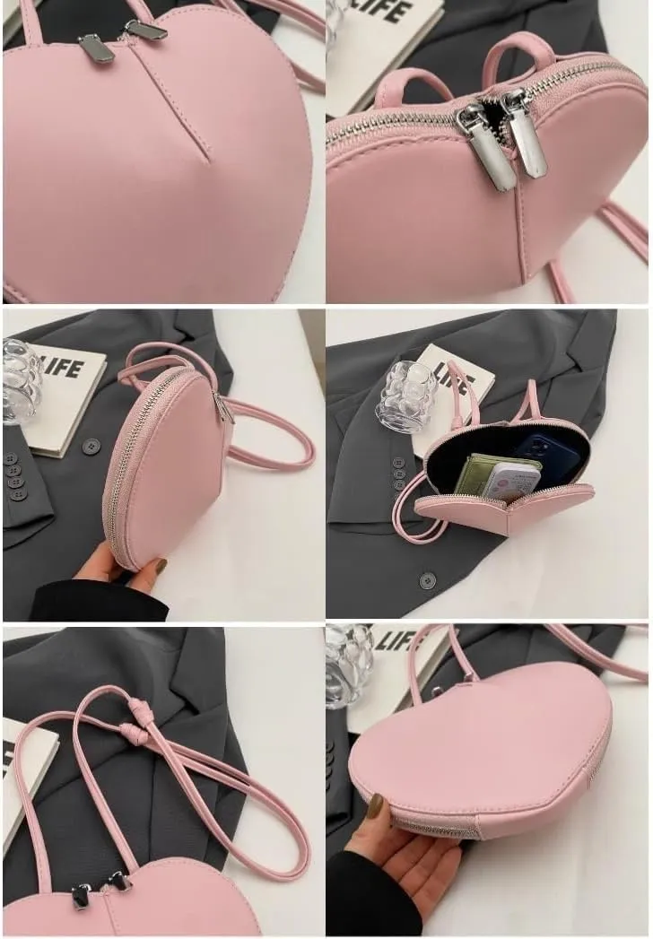 Handbags for Women Cute Heart Purse Crossbody Hobo Shoulder Bags Top-Handle Bag Designer