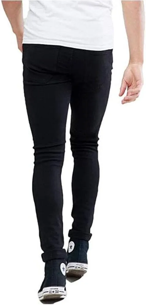 HUNGSON Men's Ripped Skinny Jeans Stretchy Slim Fit Jeans Pants for Men