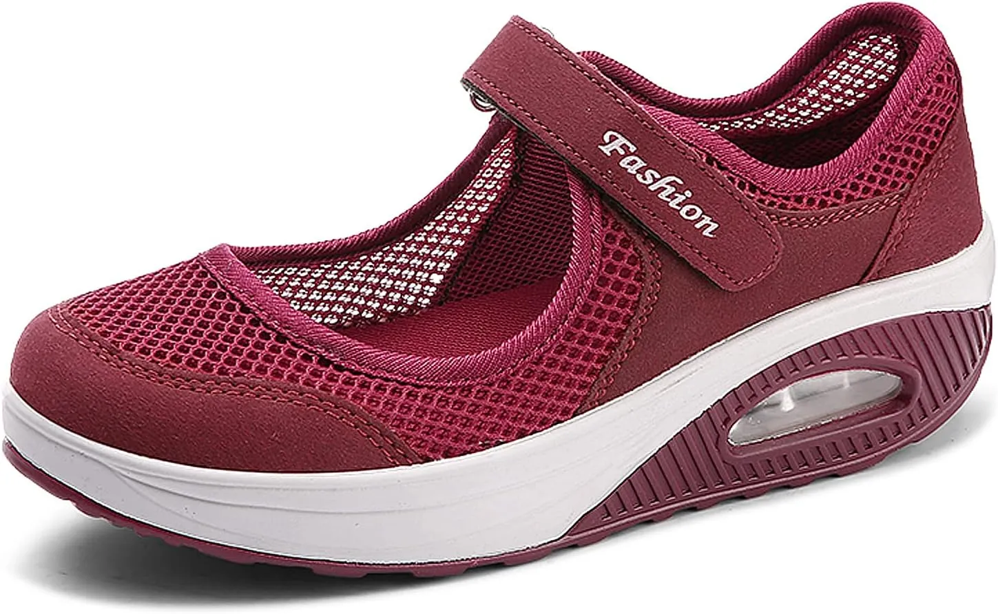 ihinzry Women's Mesh Air Cushion Nurse Shoes Comfortable Casual Wedges Walking Shoes Non-Slip Fashion Breathable Sneakers