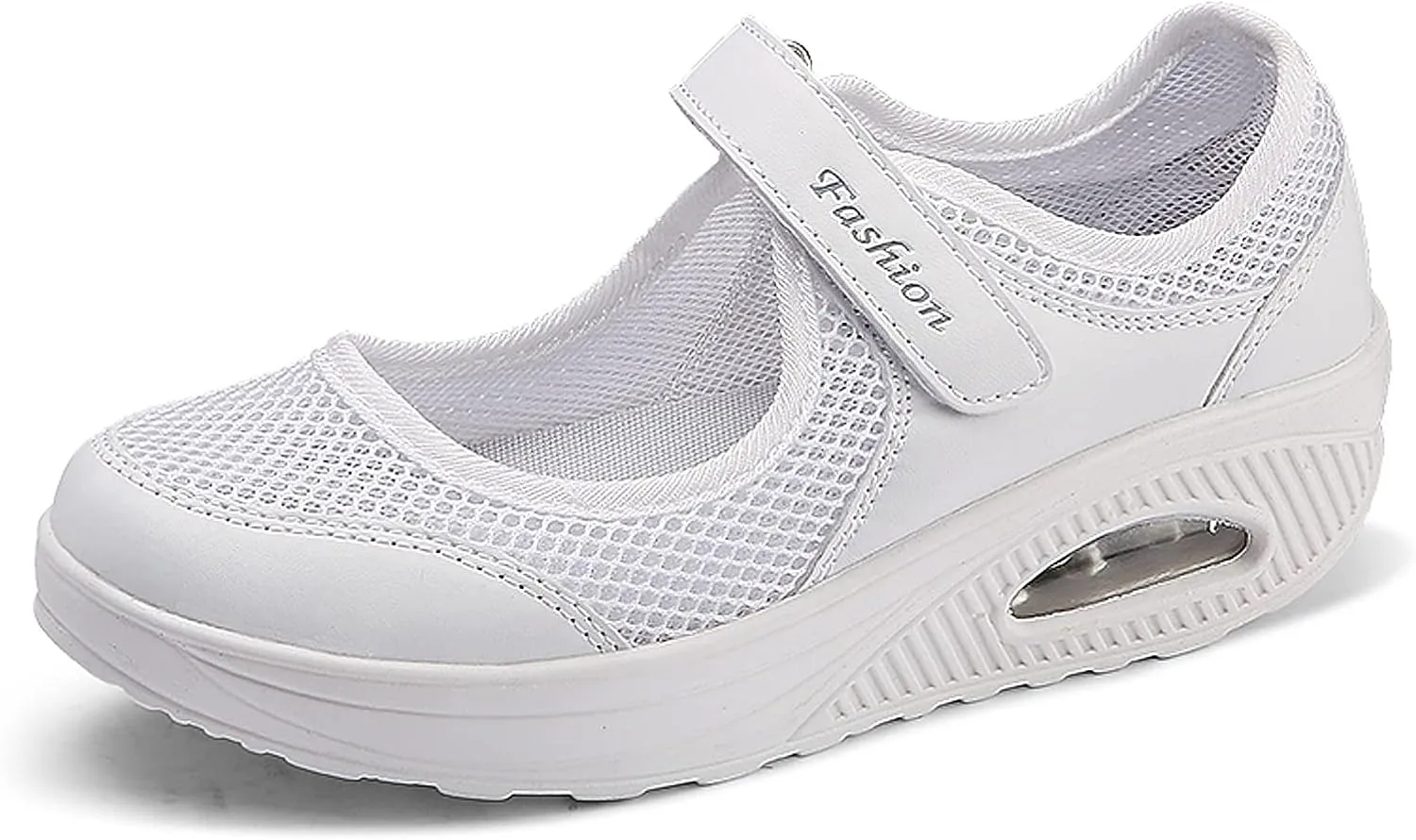 ihinzry Women's Mesh Air Cushion Nurse Shoes Comfortable Casual Wedges Walking Shoes Non-Slip Fashion Breathable Sneakers