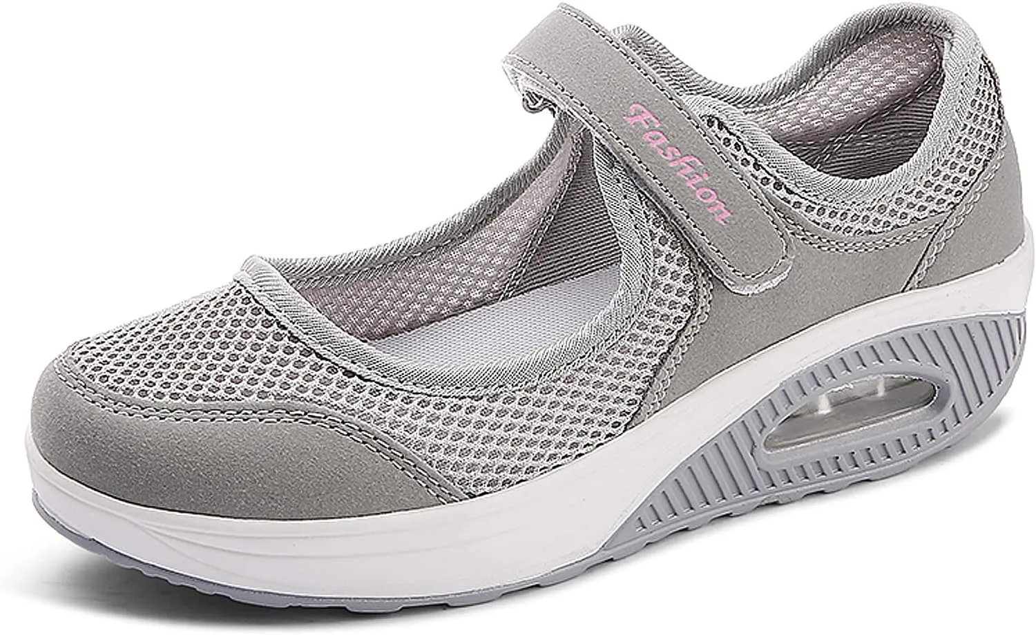 ihinzry Women's Mesh Air Cushion Nurse Shoes Comfortable Casual Wedges Walking Shoes Non-Slip Fashion Breathable Sneakers
