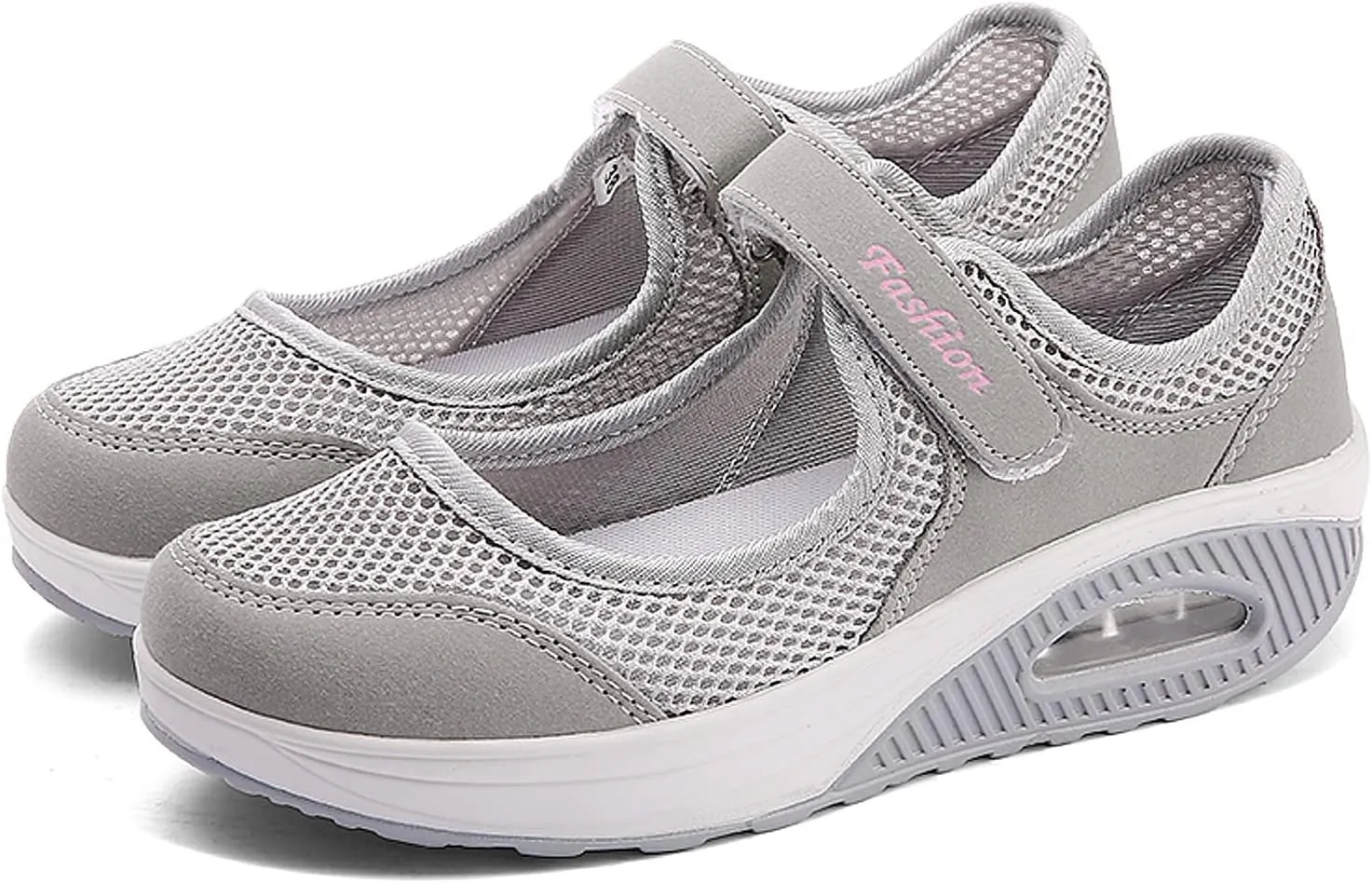 ihinzry Women's Mesh Air Cushion Nurse Shoes Comfortable Casual Wedges Walking Shoes Non-Slip Fashion Breathable Sneakers