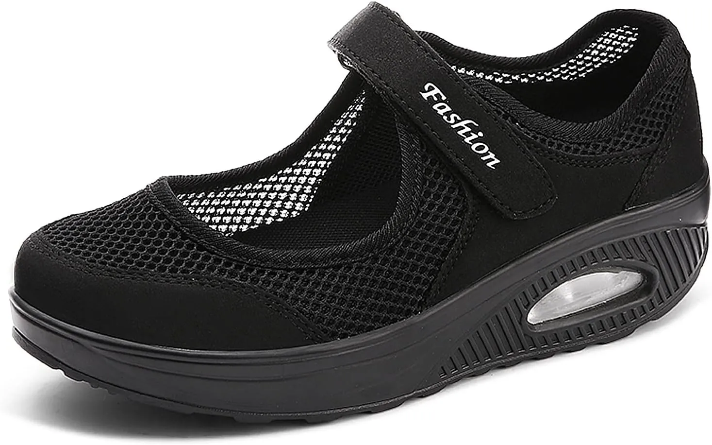 ihinzry Women's Mesh Air Cushion Nurse Shoes Comfortable Casual Wedges Walking Shoes Non-Slip Fashion Breathable Sneakers