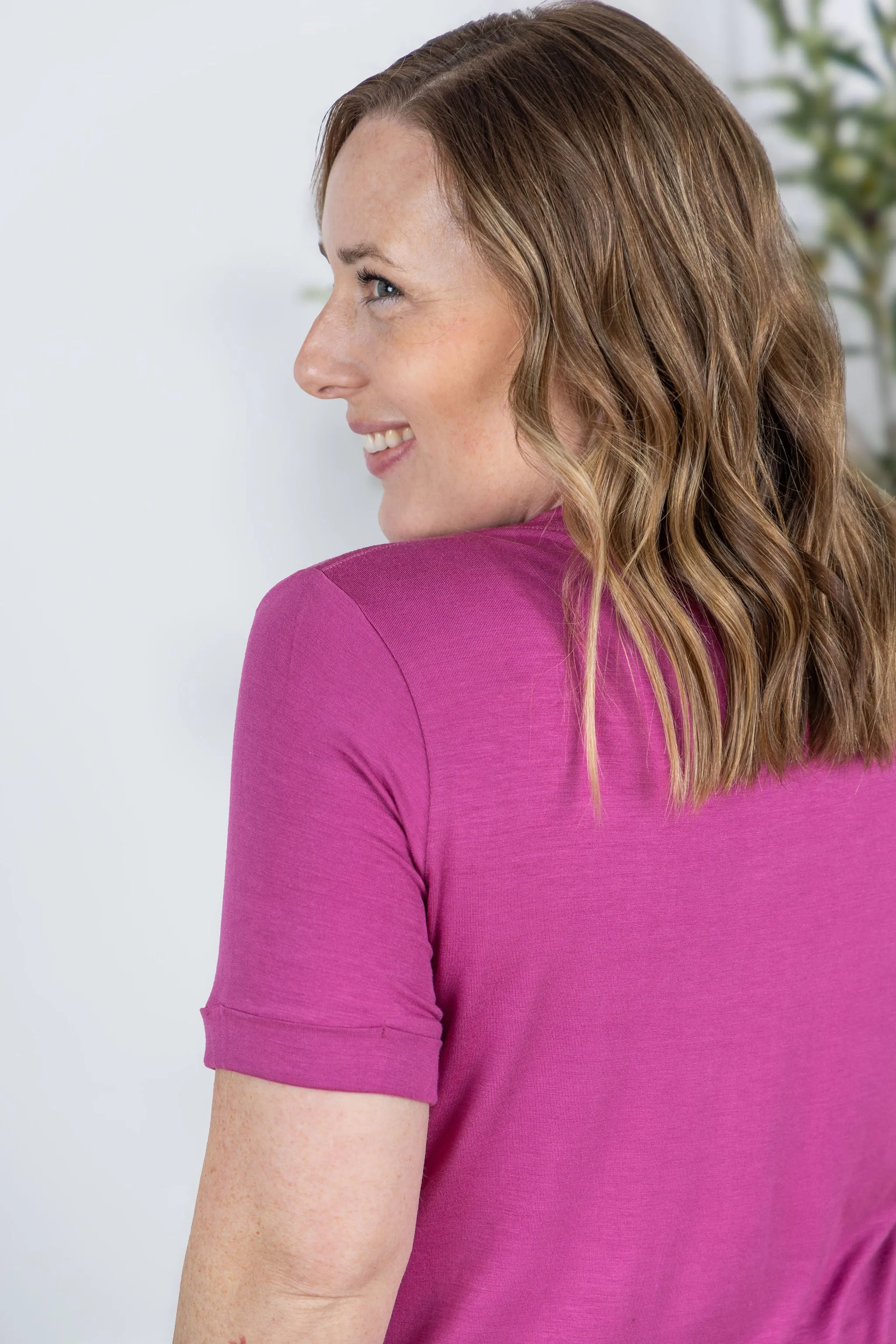 IN PRODUCTION Sophie Pocket Tee - Magenta