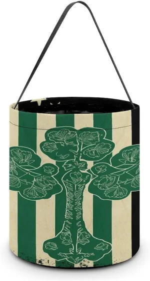 Irish Flag Halloween Tote Candy Bag Candy Basket Candy Bucket Gift Bag for Halloween Party
