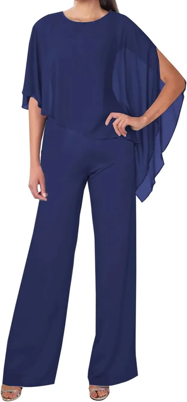JAEDEN Mother of The Bride Pantsuits Chiffon - Long Jumpsuits Formal Evening Gowns