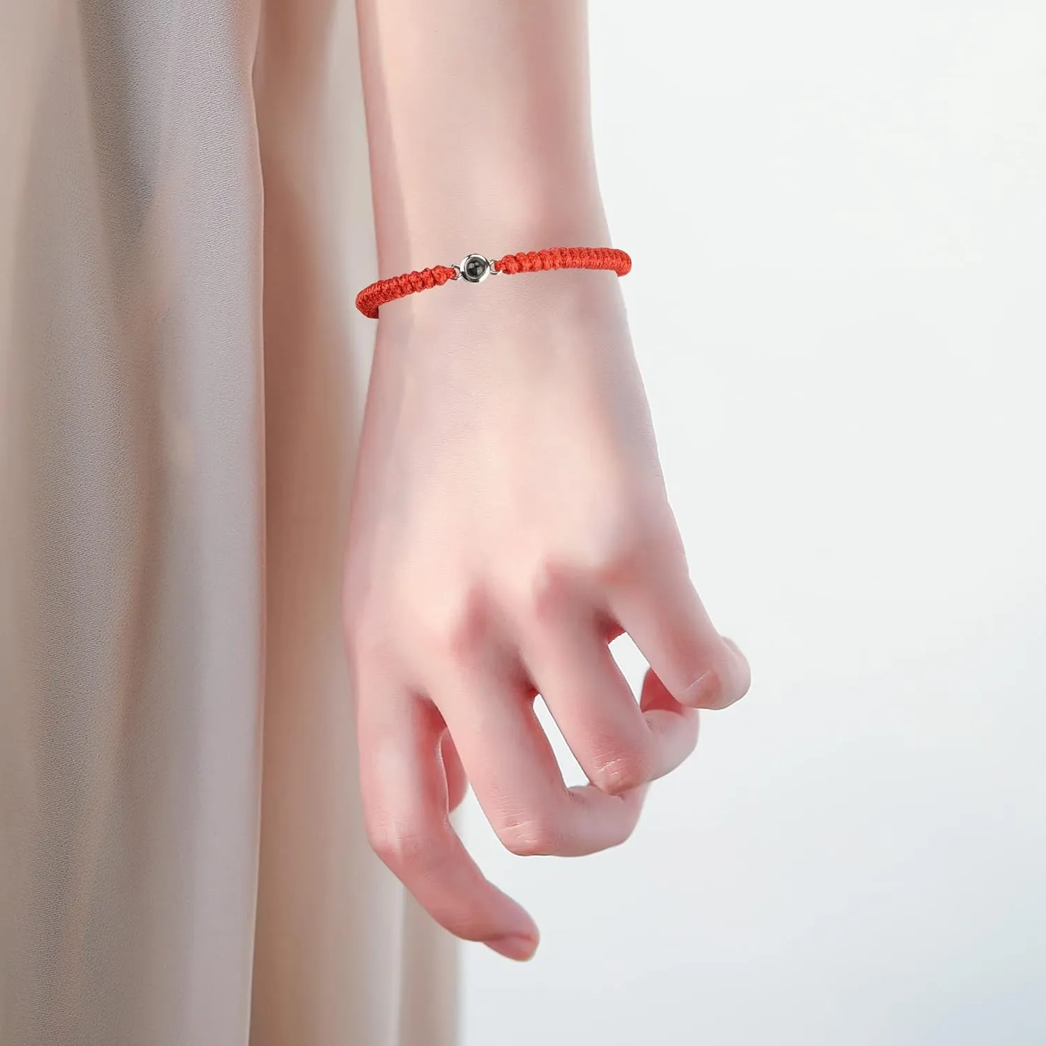 JINLIN Custom Photo Bracelets Projection Bracelets Friendship Braided Colorful Bracelets Adjustable Woven String Bracelets Birthday Anniversary Commemorative Gifts