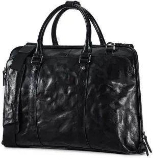 JSEIAJB Genuine Leather Men's Briefcase for Business Office Messenger Bag Vintage Handbag Document Shoulder Bags.