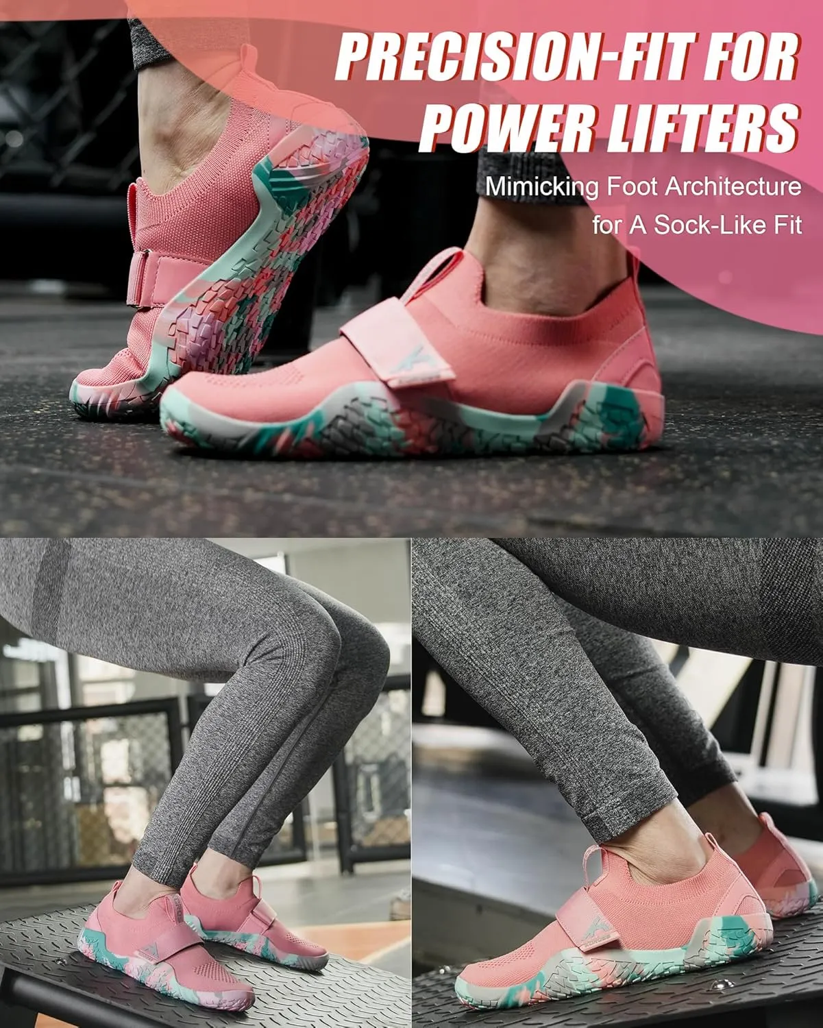 kcross Weightlifting Shoes Women, Deadlift Shoes for Men and Women Weight Lifting Shoes for Heavy Lifting Weight and Cross-Trainer, Gym Squat Shoes with Rubber Non-Slip Sole