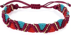 KELITCH Bohemian Braided Friendship Bracelets Miyuki Beads Strand Bracelets Colorful Rope Wrap Bracelets