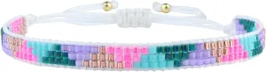 KELITCH Boho Miyuki Bangle Bracelets Hand-Woven Colorful Wrap Bracelets Women Summer Bracelets
