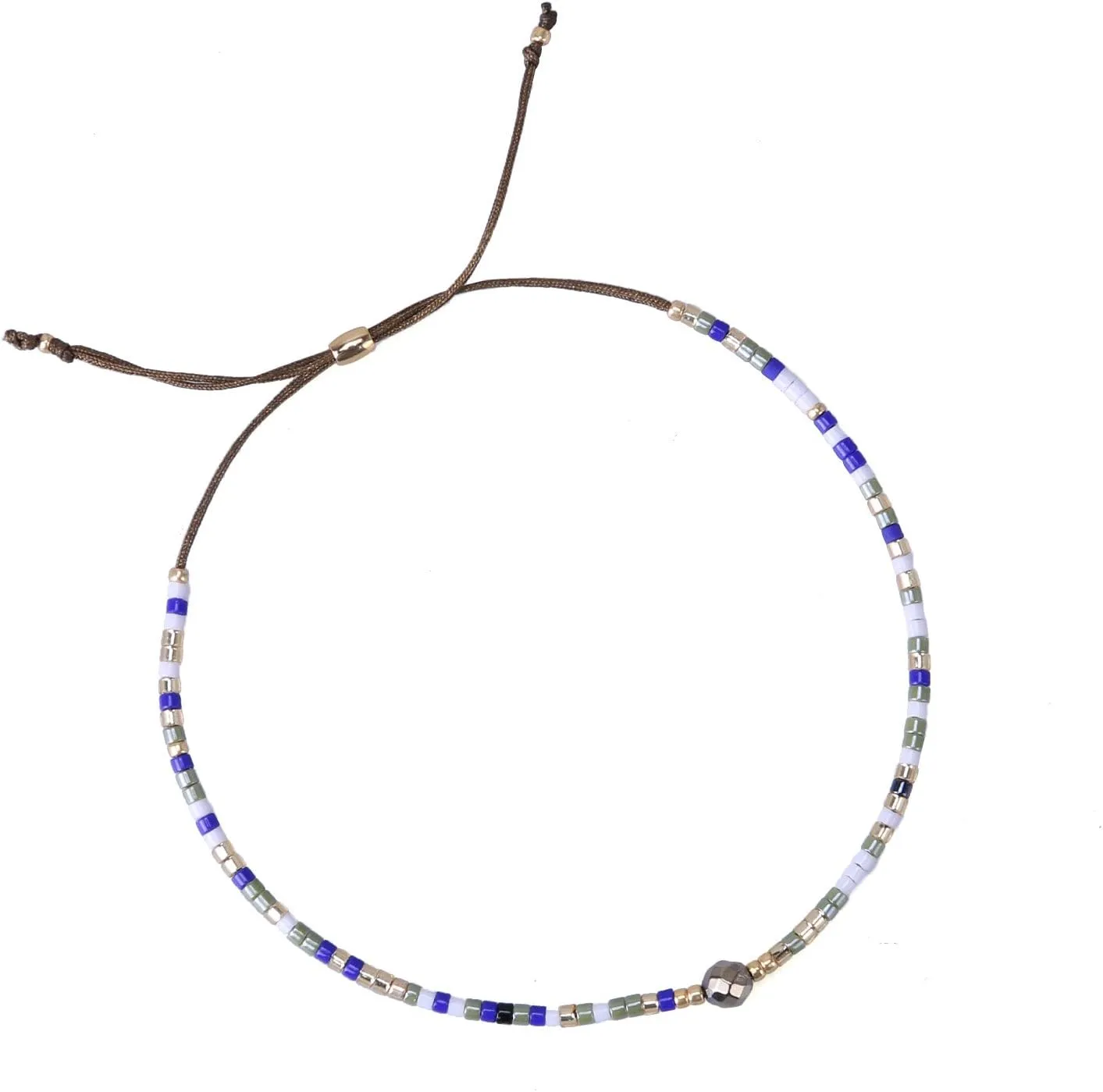 KELITCH Charm Crystal Bracelets Boho Beaded Thin Strings Bracelets Stack Bracelets For Women