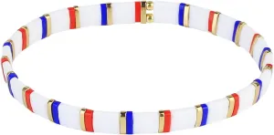 KELITCH Colorful Friendship Bracelets Tila Boho Stretch Bracelets Stackable Summer Beads Bracelets - 03K