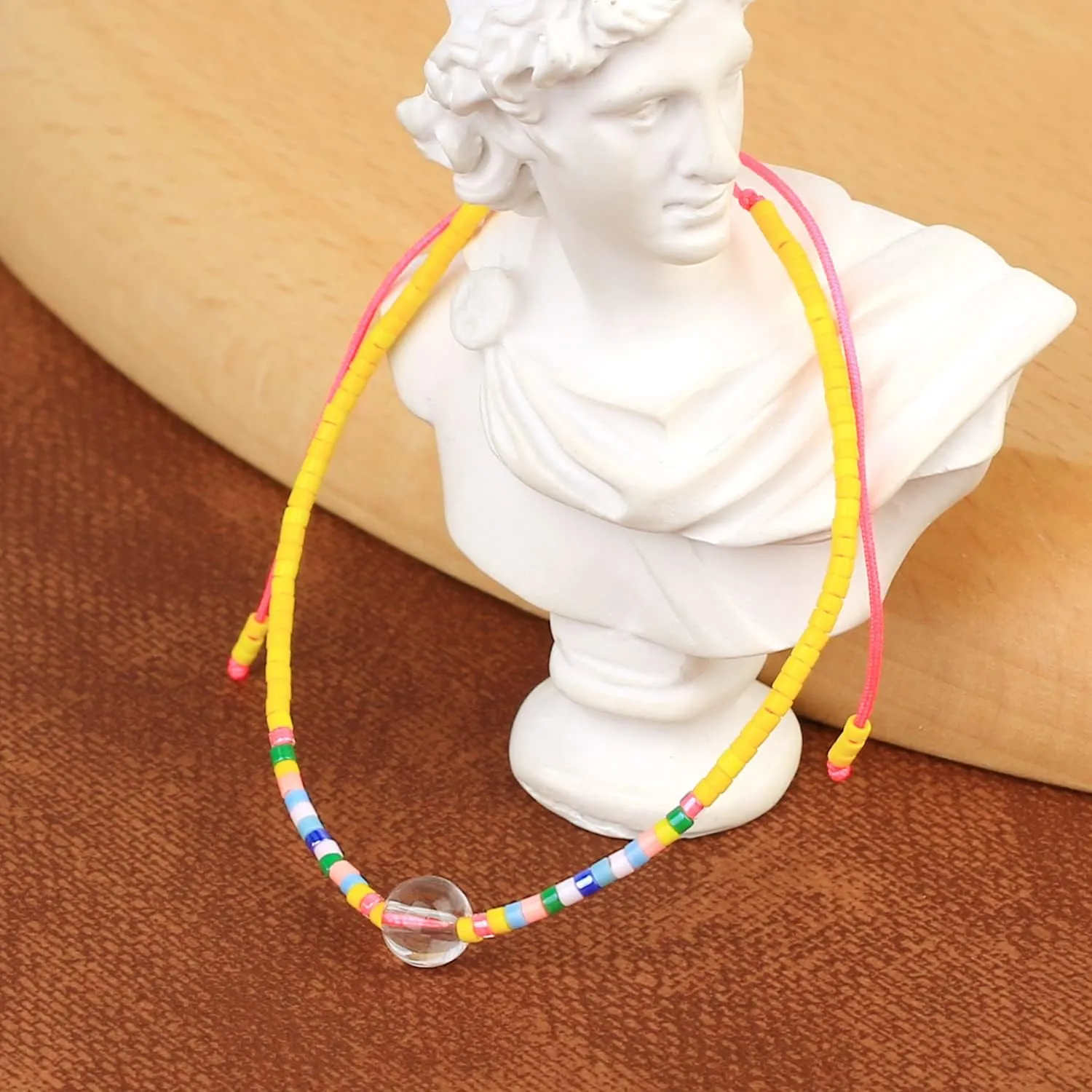 KELITCH Friendship Crystal Bracelets Colorful Miyuki Beaded Bracelets Charm Bracelets For Women