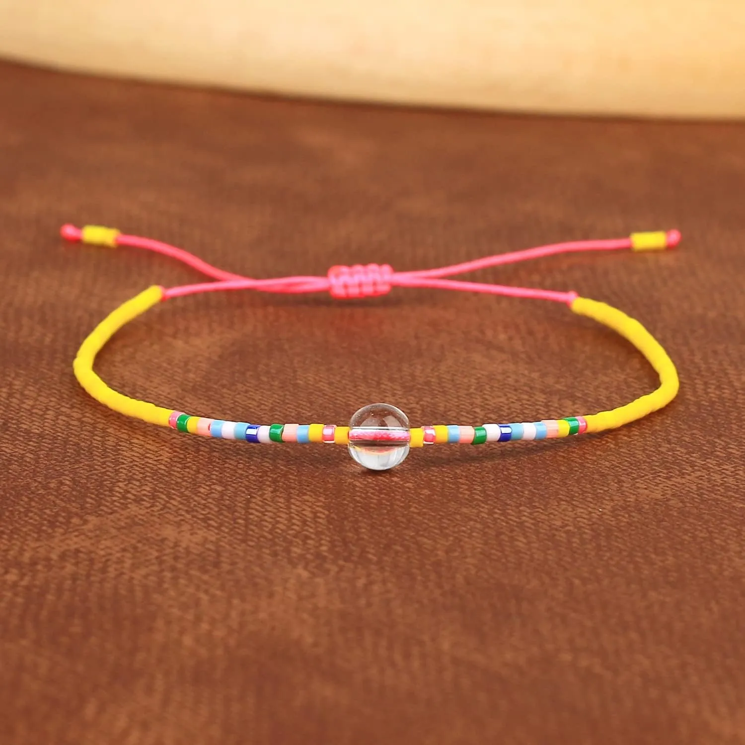 KELITCH Friendship Crystal Bracelets Colorful Miyuki Beaded Bracelets Charm Bracelets For Women