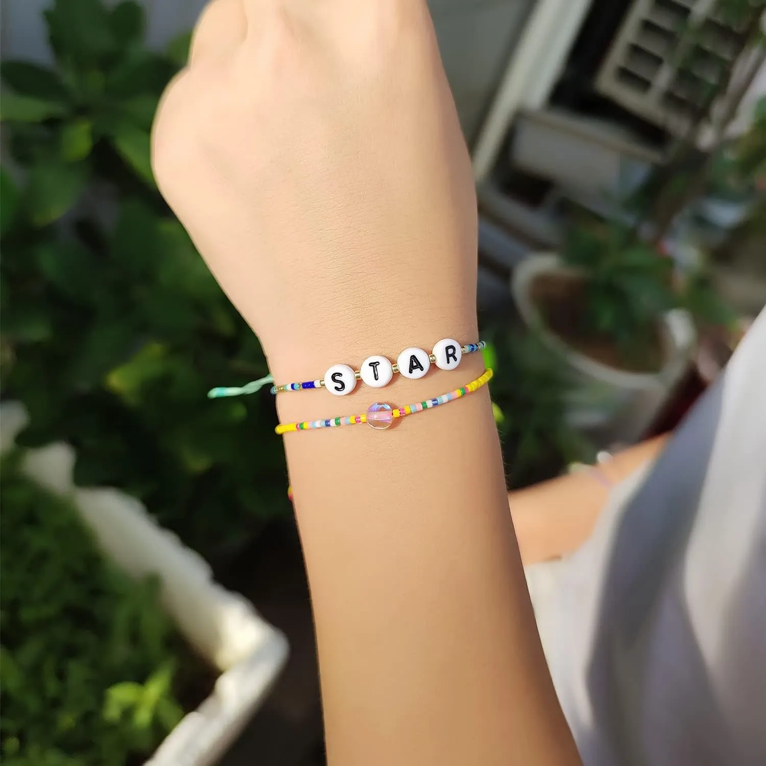 KELITCH Friendship Crystal Bracelets Colorful Miyuki Beaded Bracelets Charm Bracelets For Women