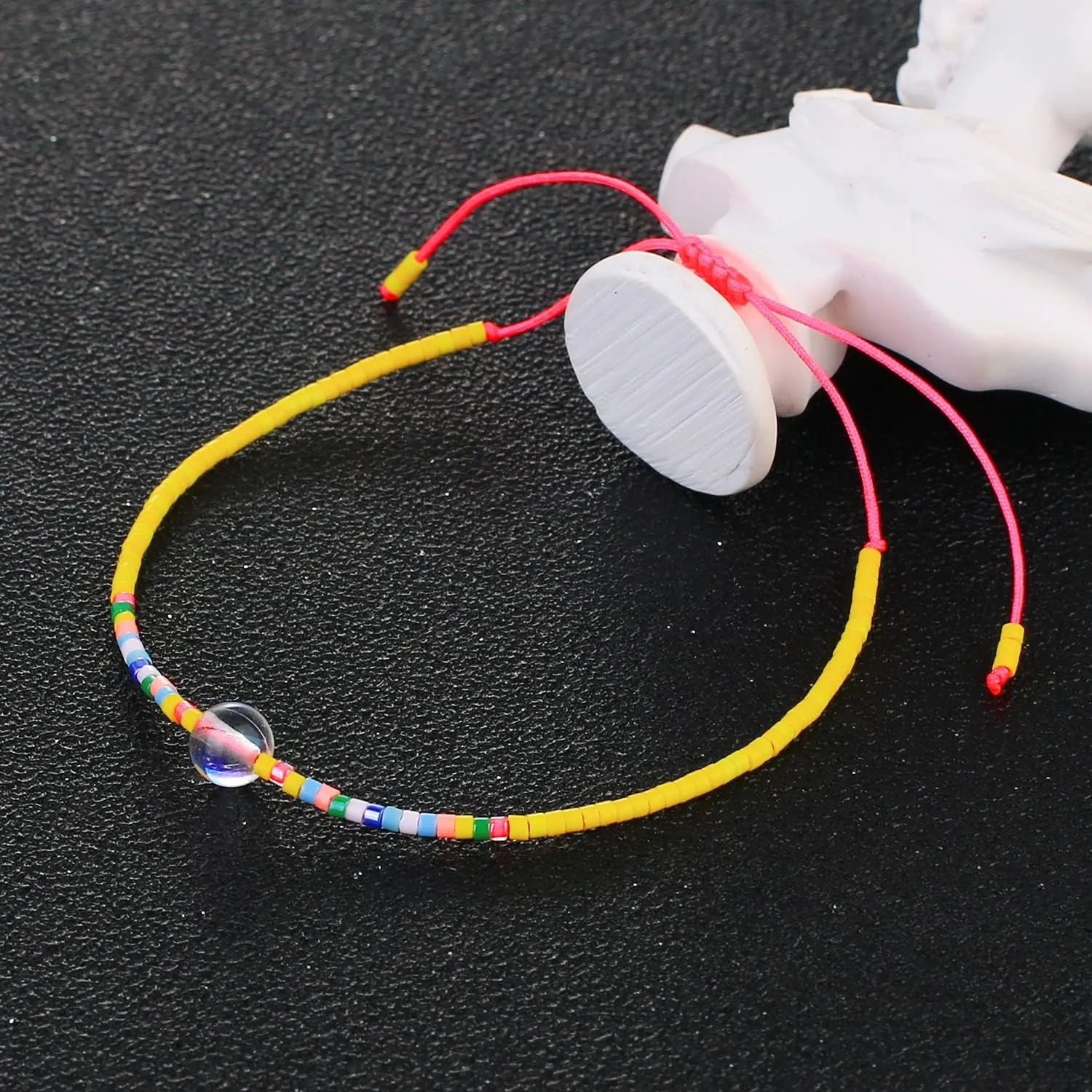KELITCH Friendship Crystal Bracelets Colorful Miyuki Beaded Bracelets Charm Bracelets For Women