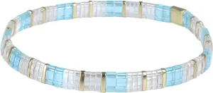 KELITCH Stretch Bracelets Miyuki Tila Beads Bracelets Colorful Friendship Bracelets for Women (12D)