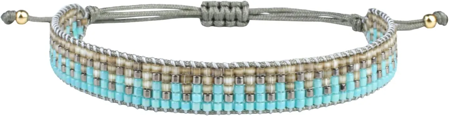 KELITCH Women Friendship Bracelets Wax Rope Bracelets Handmade Multi-Pattern Pearl Bracelets New