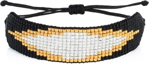 KELITCH Women Heart Cuff Bracelets Colorful Heart Miyuki Beads Friendship Bracelets Handmade Wrap Bracelets