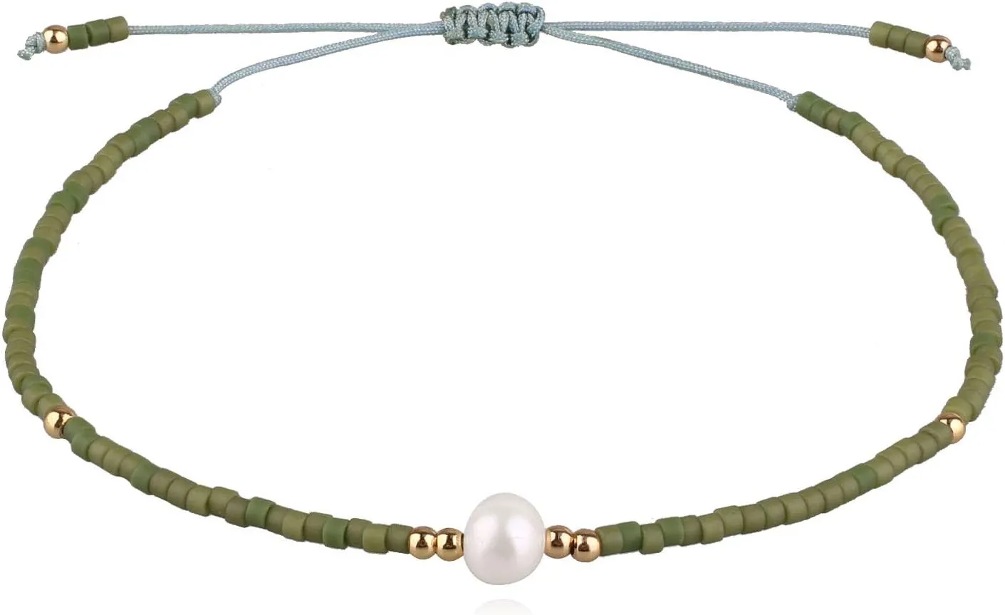 KELITCH Women Pearl Bracelets Handmade Friendship Bracelets Pearl Miyuki Beaded Strand Bracelets