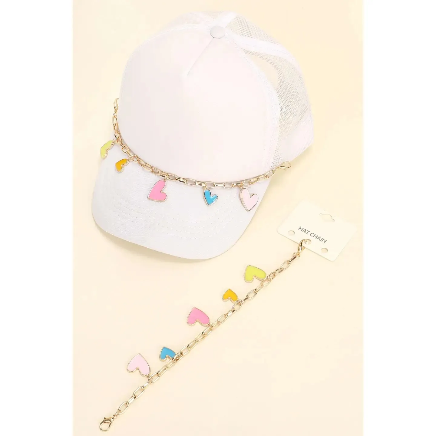 Kenze Panne Valentines Themed Heart Handbag Charm Or Trucker Hat Chain