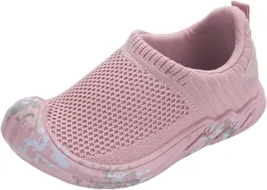 Kids Boys Athletic Shoes Breathable Mesh Lightweight Running Sneakers Toddlers Slip-On Soccer Barefoot Walking Sport Shoes