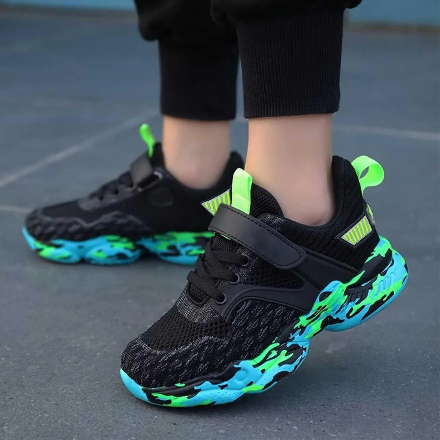 Kids Running Tennis Shoes Athletic Sport Jogging Lightweight Breathable Sneakers for Boys Girls Casual Shoes
