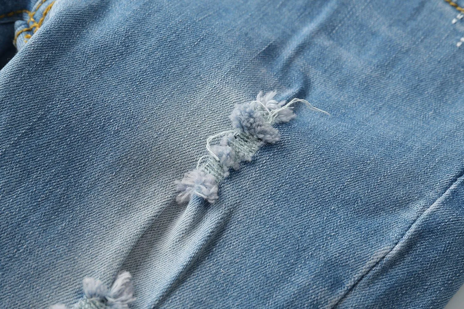 KIDSCOOL SPACE Baby Girl Boy Jeans,Elastic Band Inside with D-Rings Ripped Denim Pants