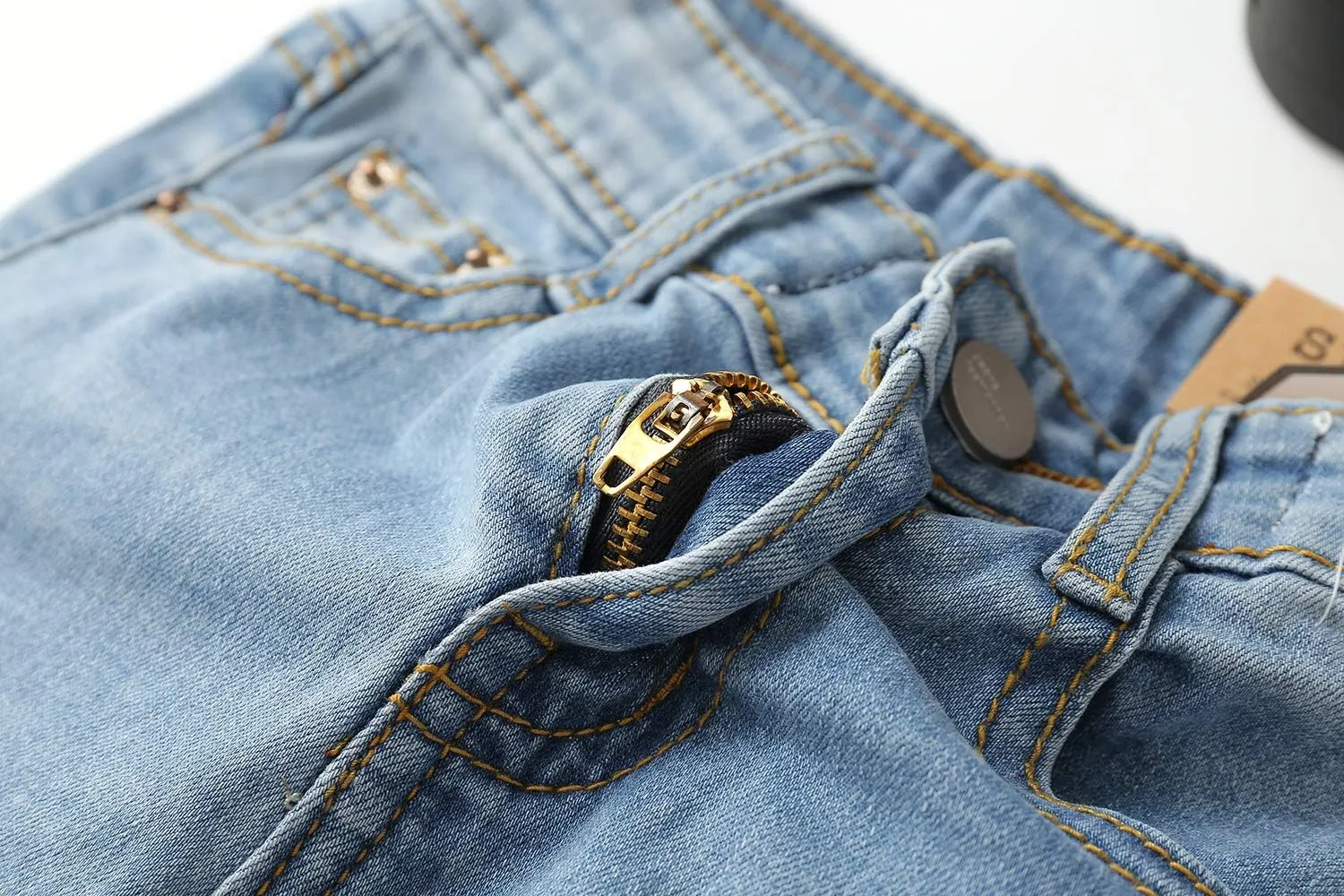 KIDSCOOL SPACE Baby Girl Boy Jeans,Elastic Band Inside with D-Rings Ripped Denim Pants